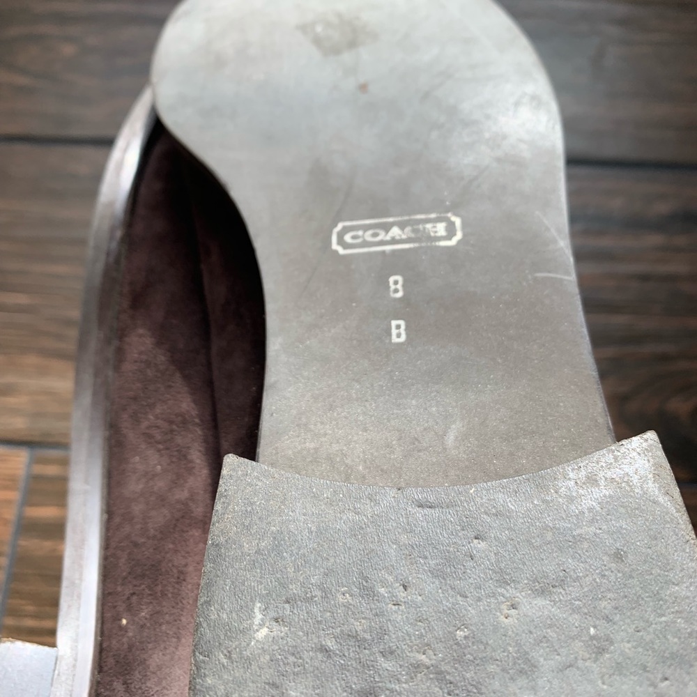 Coach Brown Suede Loafers Sz 8 - Picture 7 of 7
